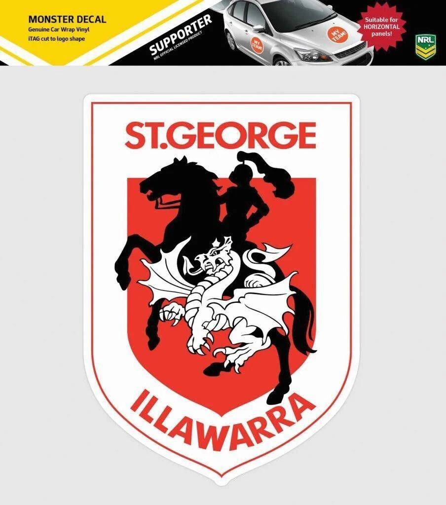 NRL Truck Decal - St George Illawarra Dragons - Sticker - Team Logo - 470mm - Image 2