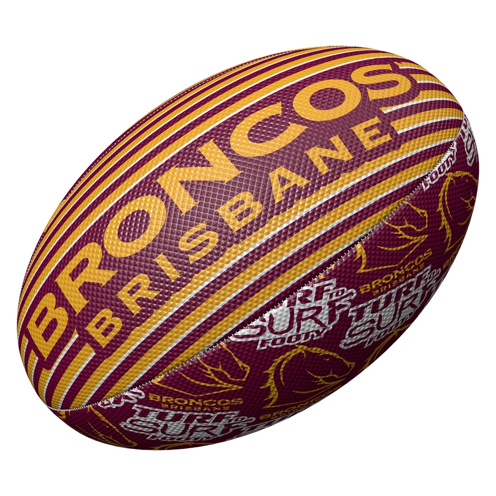NRL Turf to Surf Ball Brisbane Broncos Football Size 3