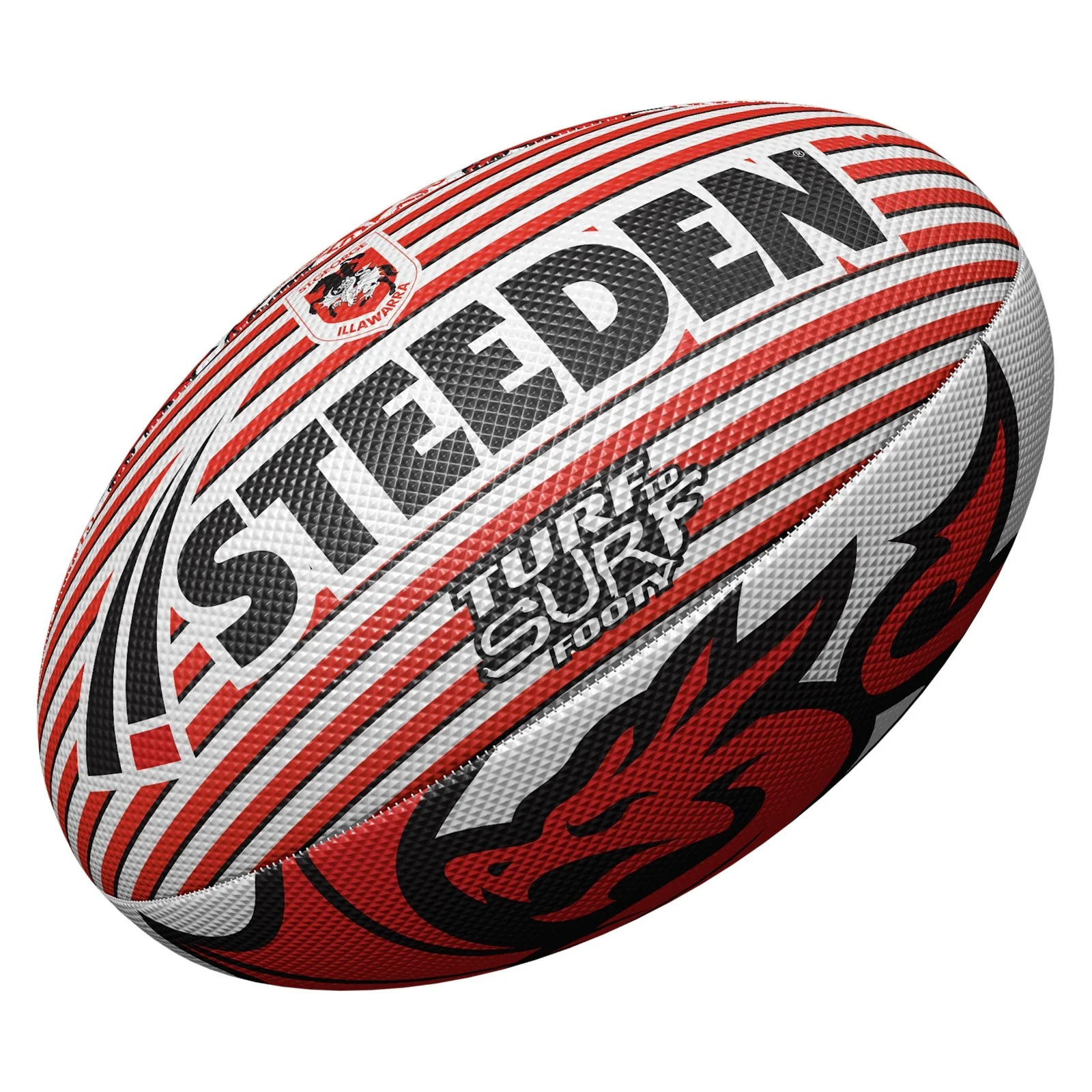 NRL Turf to Surf Ball St George Illawarra Dragons Football Size 3 - Image 2