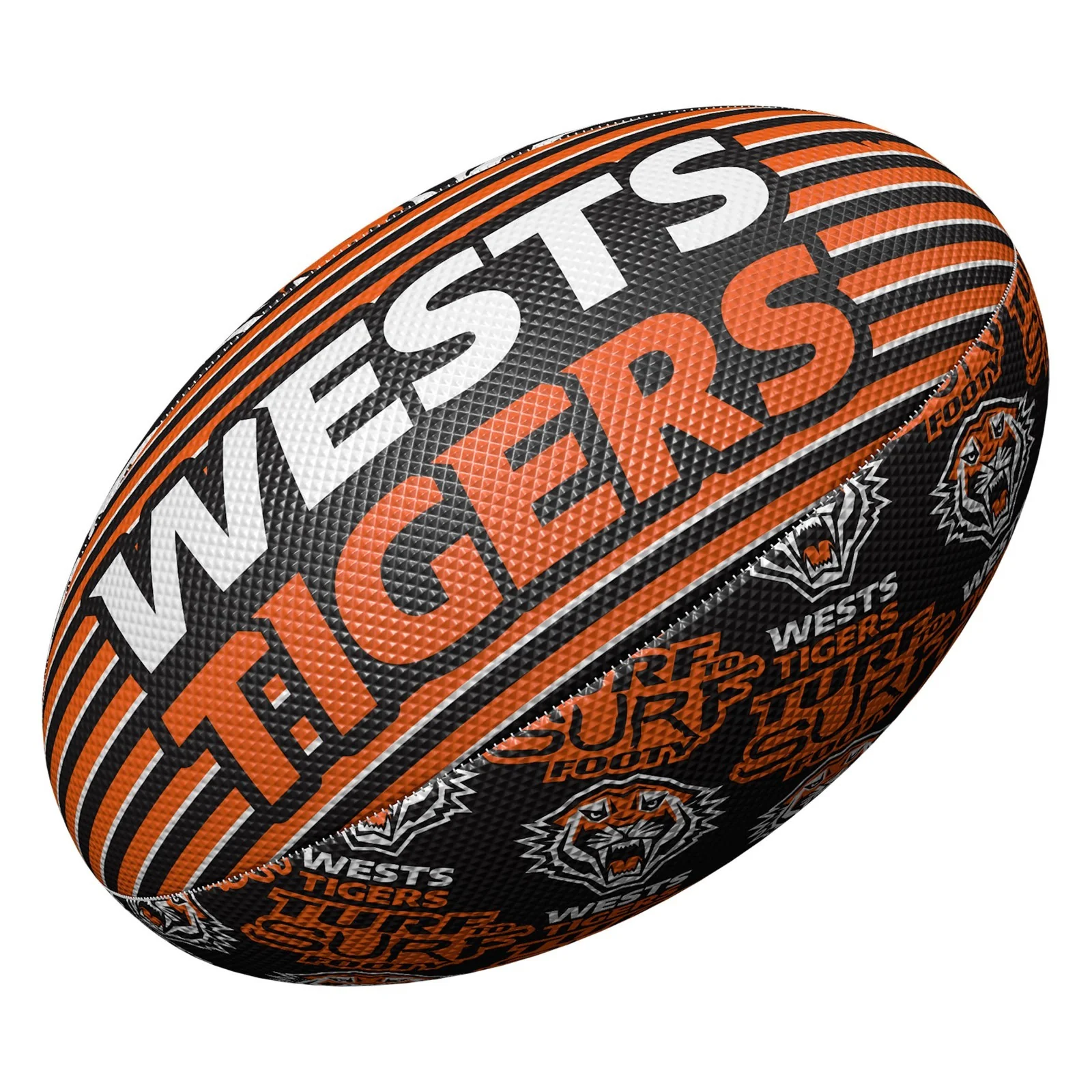 NRL Turf to Surf Ball West Tigers Football Size 3