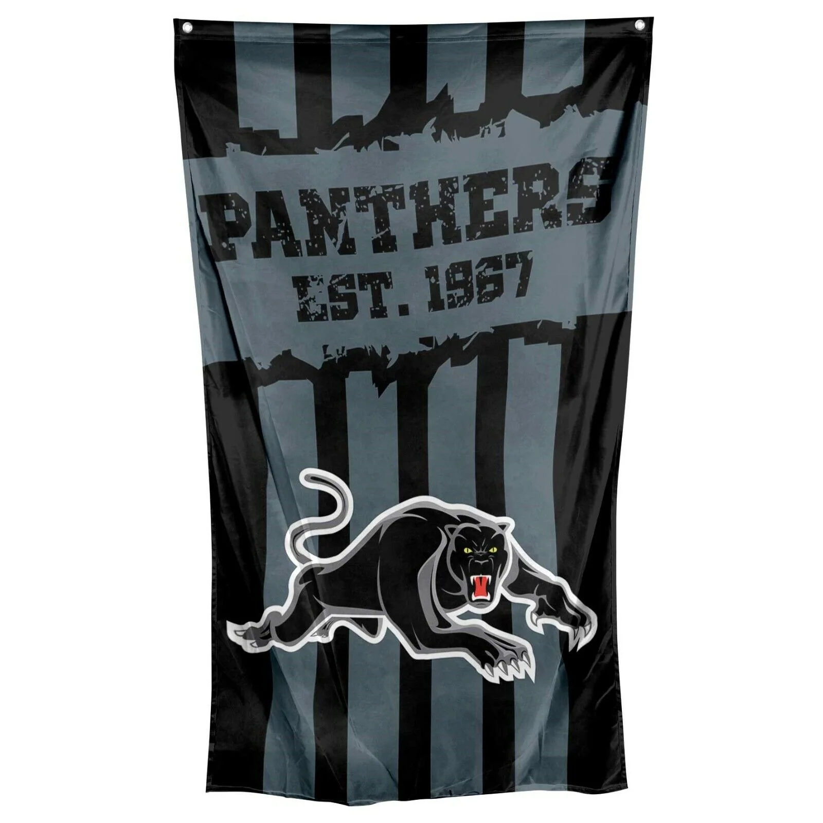 NRL Wall Flag Cape - Penrith Panthers - 150cm x 90cm - Steel Eyelets - Image 2