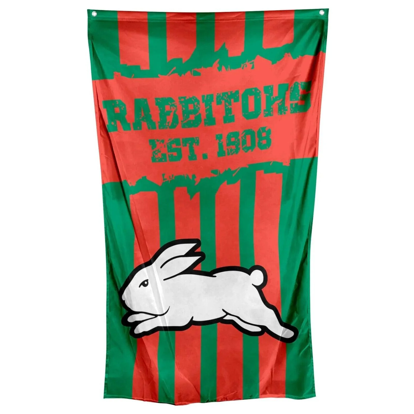 NRL Wall Flag Cape - South Sydney Rabbitohs - 150cm x 90cm - Steel Eyelets - Image 2