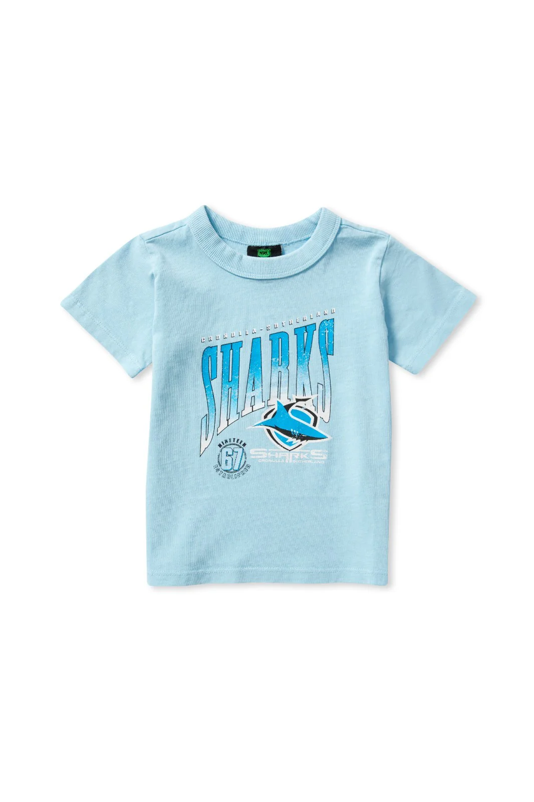 NRL Washed Club Tee Shirt - Cronulla Sharks - Toddler - Cotton T-Shirt