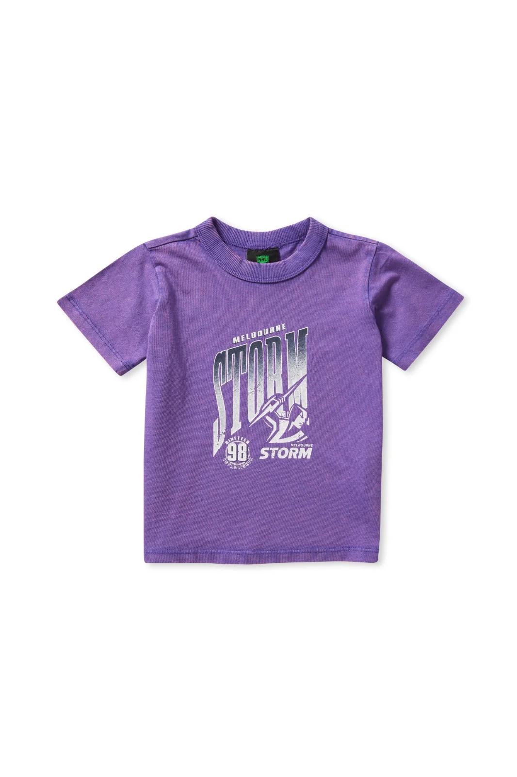 NRL Washed Club Tee Shirt - Melbourne Storm - Toddler - Cotton T-Shirt