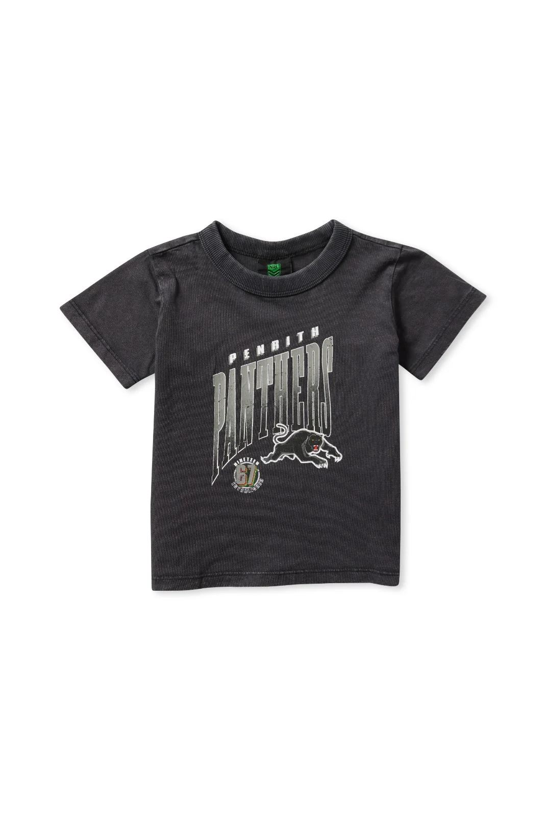 NRL Washed Club Tee Shirt - Penrith Panthers - Toddler - Cotton T-Shirt