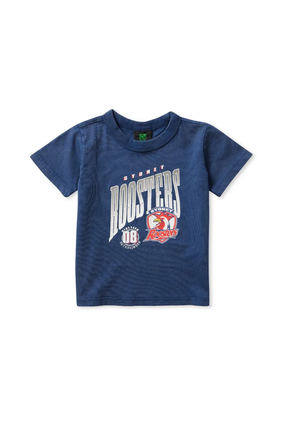 NRL Washed Club Tee Shirt - Sydney Roosters - Toddler - Cotton T-Shirt