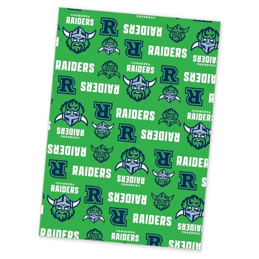 NRL Wrapping paper - Canberra Raiders - New Design - Gift Wrap - 49cm X 69cm - Image 2