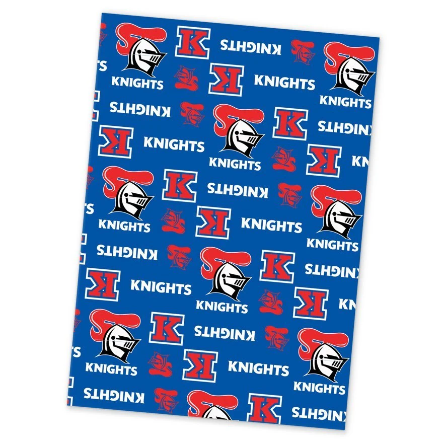 NRL Wrapping paper - Newcastle Knights - New Design - Gift Wrap - 49cm X 69cm - Image 2