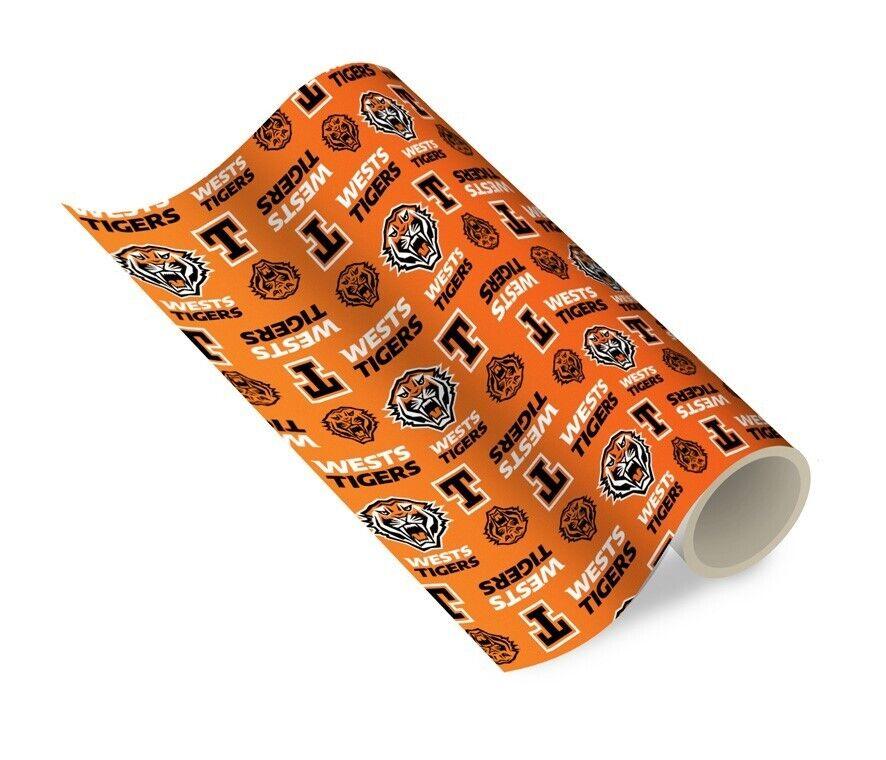 NRL Wrapping paper - West Tigers - New Design - Gift Wrap - 49cm X 69cm - Image 2