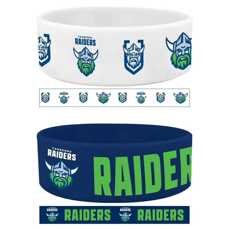 NRL Wrist Bands Set of 2 - Canberra Raiders - Set of Two - Silicone Band - Image 2