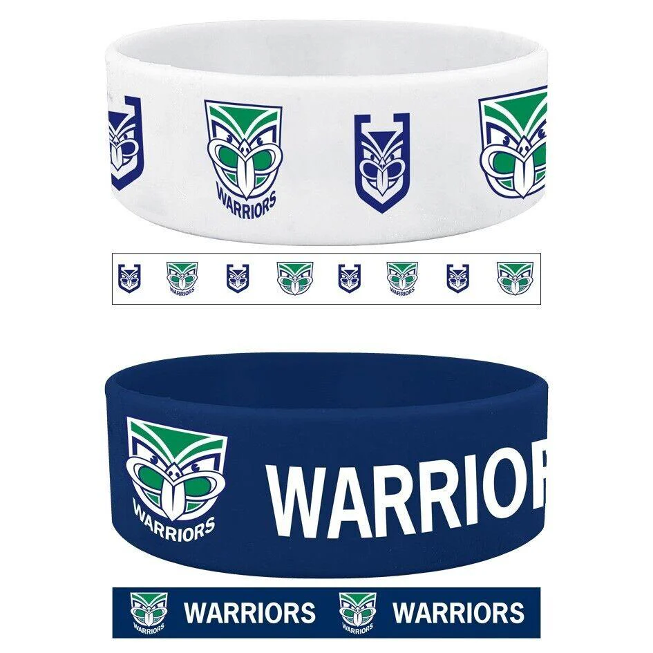 NRL Wrist Bands Set of 2 - New Zealand Warriors - Set of Two - Silicone Band - Image 2