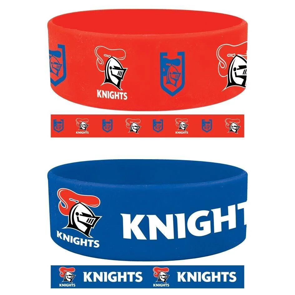 NRL Wrist Bands Set of 2 - Newcastle Knights - Set of Two - Silicone Band - Image 2