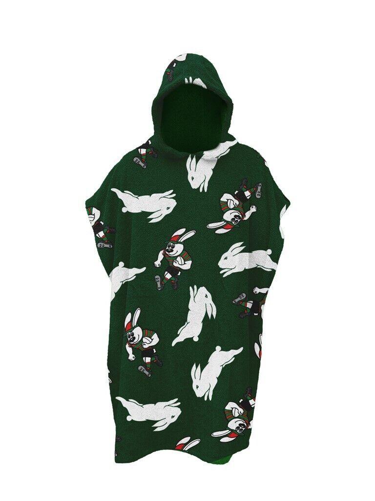 NRL Youth Hooded Towel - South Sydney Rabbitohs - Kids - Beach Bath - OSFM - Image 2