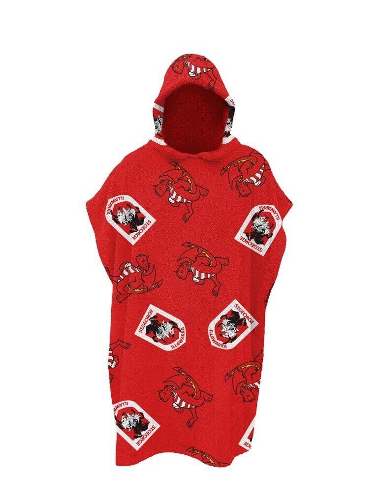 NRL Youth Hooded Towel - St George Illawarra Dragons - Kids - Beach Bath - OSFM - Image 2