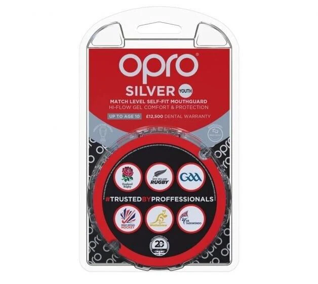 OPRO SILVER Self-Fit Mouthguard - YOUTH - Up to Age 10 - Blue/Light Blue - Image 2