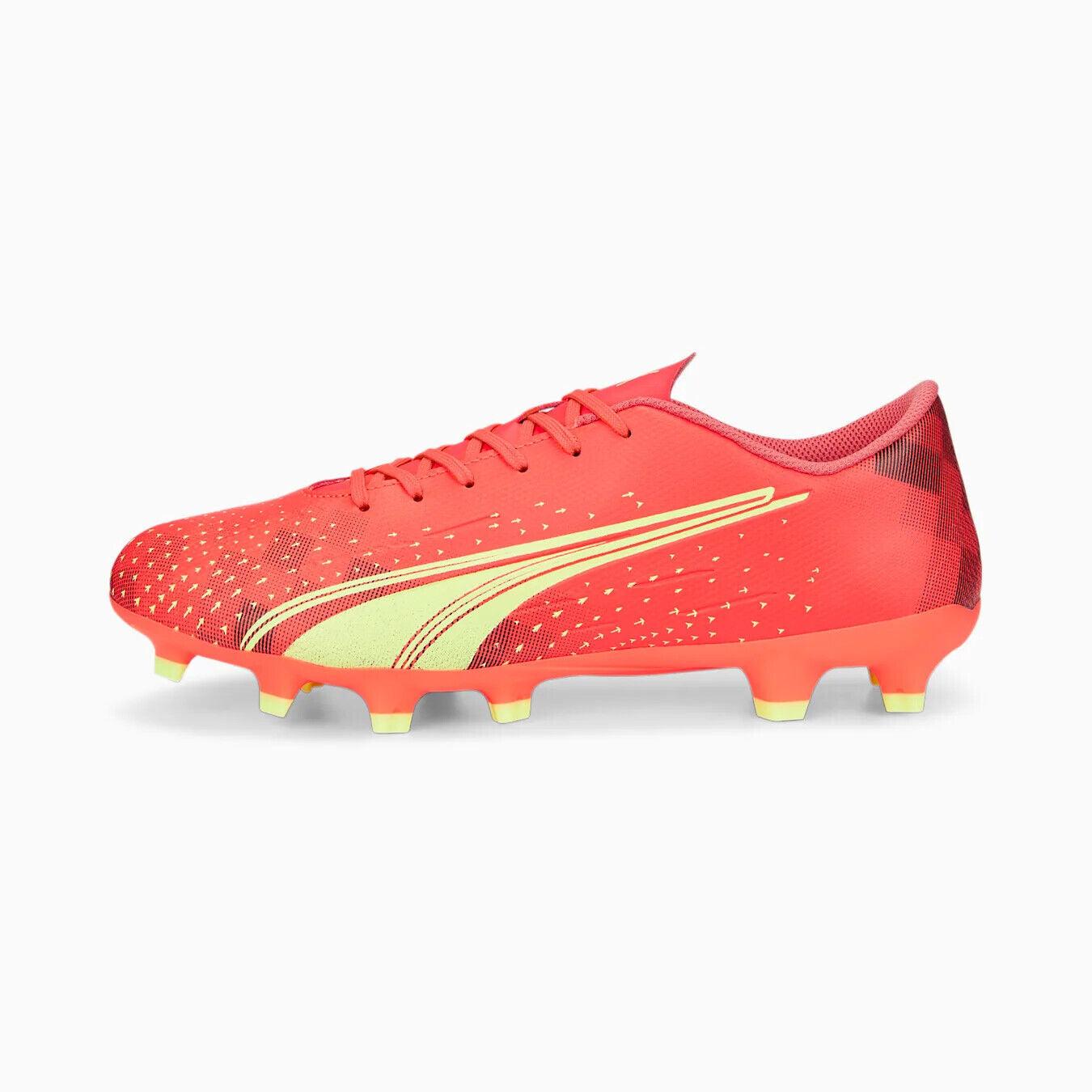 PUMA ULTRA PLAY FG/AG Football Boots - Fiery Coral/Fizzy Light - Mens - Shoe - Image 6