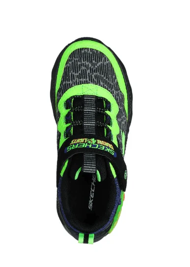 SKECHERS Creature Lights Shoe - Black/Lime - Kids - Image 2