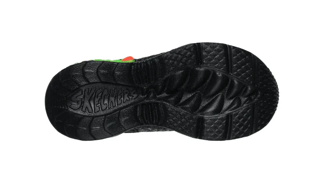 SKECHERS Creature Lights Shoe - Black/Lime - Kids - Image 4