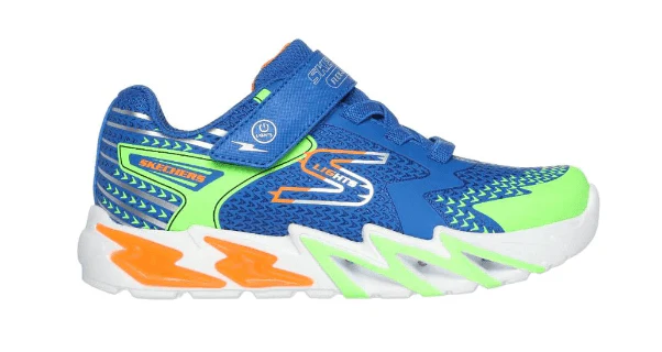 SKECHERS Flex-Glow Bolt Shoes - Royal/Multi - Kids - Image 2