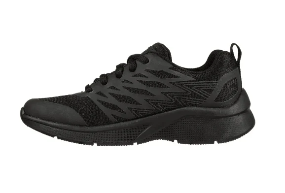 SKECHERS Microspec Quick Sprint - School Shoe - Black/Black - Kids - Image 4