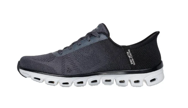 SKECHERS Slip-Ins Glide Step Shoe - Excite - Black/Charcoal - Womens - Image 4